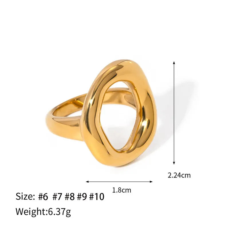 simple geometric silver and gold ring